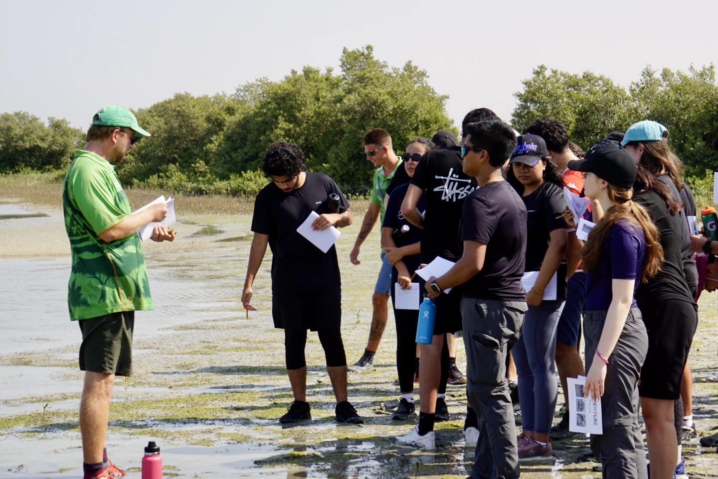 Christopher Mulgrew leading fieldwork with international students